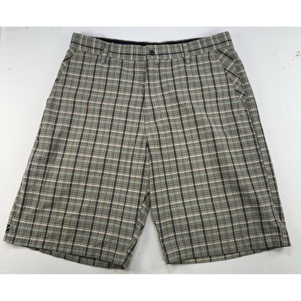 Volcom Capistrano Plaid Shorts Men's 34X10 Cotton Blend Surf Skate